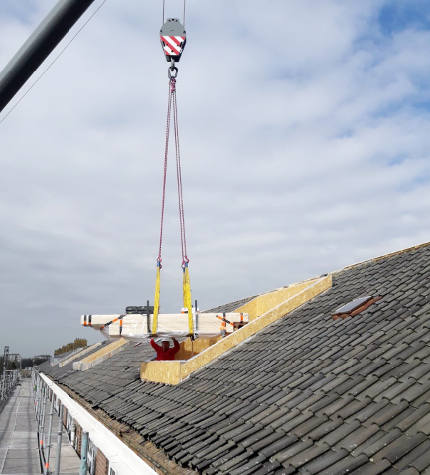 Er worden negen extra woningen op de bestaande zolder gerealiseerd, met een loggia op het zuiden, en drie bungalows in de voormalige bedrijfsruimten. Het totaal aantal woningen in de Hemsterhuisflat komt hiermee op 84.